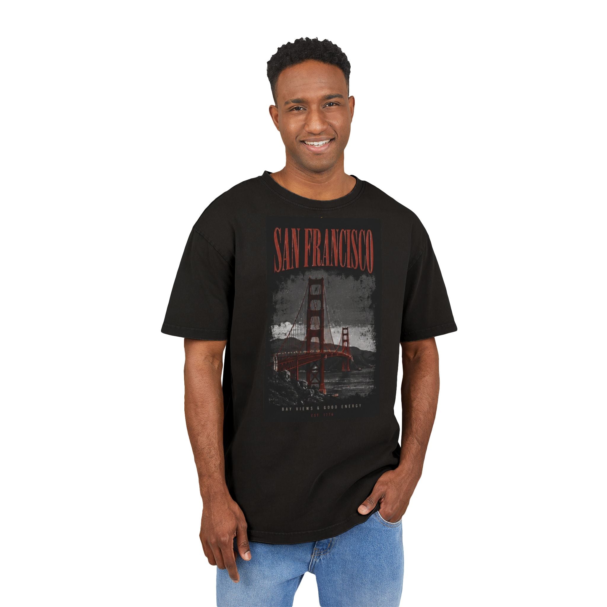 Men's Acid Washed Heavy Oversize Tee